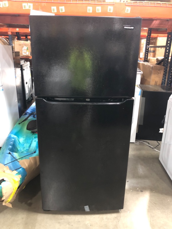 Photo 2 of Frigidaire Garage-Ready 18.3-cu ft Top-Freezer Refrigerator (Black)