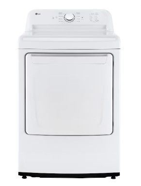 Photo 1 of LG 7.3-cu ft Reversible Side Swing Door Gas Dryer (White) 