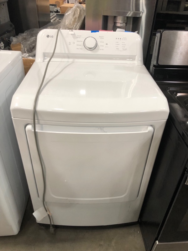Photo 2 of LG 7.3-cu ft Reversible Side Swing Door Gas Dryer (White) 