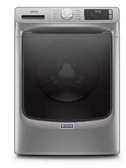 Photo 1 of Maytag 4.5-cu ft High Efficiency Stackable Steam Cycle Front-Load Washer (Metallic Slate) 