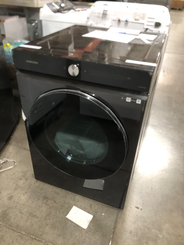Photo 1 of SCRATCHED**Samsung Bespoke 7.6-cu ft Reversible Side Swing Door Stackable Steam Cycle Smart Gas Dryer (Brushed Black) 