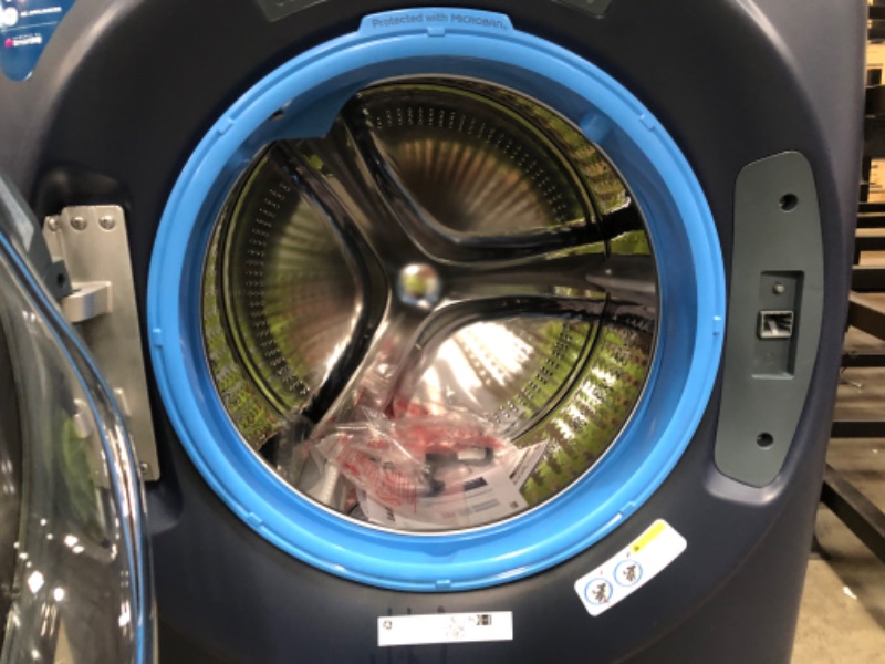 Photo 3 of GE UltraFresh Vent System 4.8-cu ft Stackable Smart Front-Load Washer (Sapphire Blue)