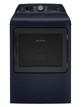 Photo 1 of GE Profile 7.3-cu ft Reversible Side Swing Door Smart Gas Dryer (Sapphire Blue)