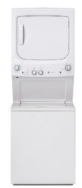 Photo 1 of DENTED SIDE**GE Gas Stacked Laundry Center with 3.8-cu ft Washer and 5.9-cu ft Dryer