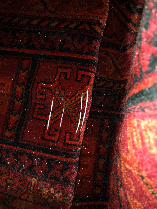 Photo 3 of *MAJOR DAMAGE SEE NOTES*
nuLOOM Billie Traditional Paneled Fringe Red 5 ft. x 7 ft. Area Rug