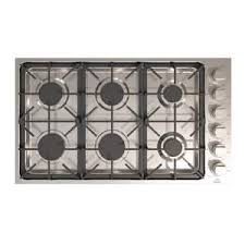 Photo 1 of 36 in. 6 Burners Recessed Gas Cooktop in Stainless Steel with LP Conversion Kit, CSA Certified
