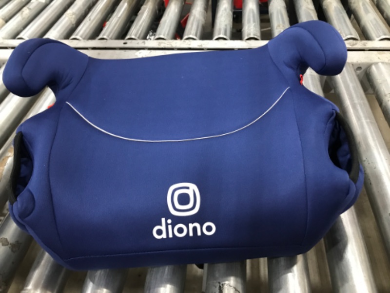 Photo 2 of Diono Solana, No Latch, Single Backless Booster Car Seat, Lightweight, Machine Washable Covers, Cup Holders, Blue
