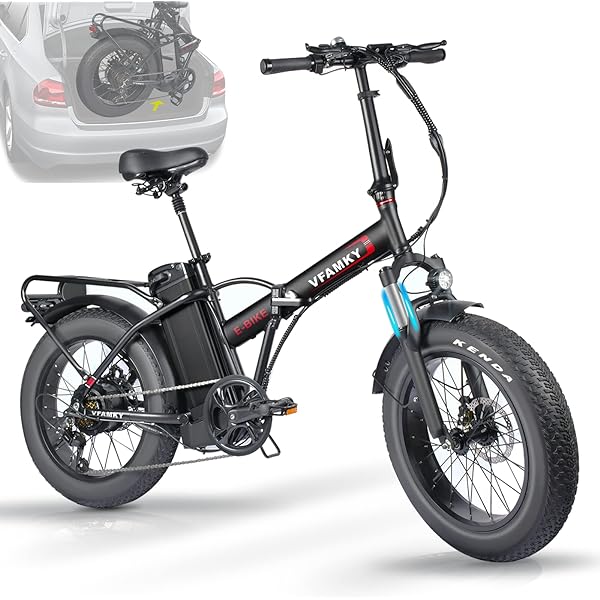 Photo 1 of MISSING KEYS; DAMAGED BRAKE LINE**VFAMKY 1000W Folding Electric Bicycle for Adults, 20" x 4" Fat Tire, with 48V 15.6AH Removable Battery, Max Speed Up to 31 MPH, Shimano 7-Speed
