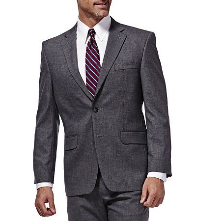 Photo 1 of 46L J.m. Haggar Men's Classic/Regular Fit Stretch Sharkskin Suit Jacket - Dark Grey
