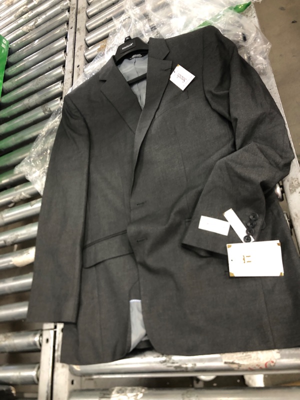 Photo 2 of 46L J.m. Haggar Men's Classic/Regular Fit Stretch Sharkskin Suit Jacket - Dark Grey
