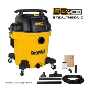 Photo 1 of **PARTS ONLY NOT FUNCTIONAL!! DEWALT Stealthsonic Quiet 12-Gallons 5.5-HP Corded Wet/Dry Shop Vacuum with Accessories Included