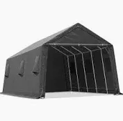 Photo 1 of ***SEE NOTES***ADVANCE OUTDOOR 13x20 ft Garage Tent Carports with 2 Roll up Doors & Vents Outdoor Portable Storage Shelter for Vehicle Truck Boat Anti-UV Snow Resistant Waterproof, Gray
