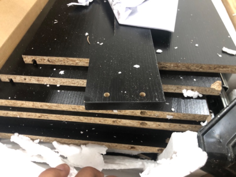 Photo 1 of DEVAISE 2 Drawer Lateral File Cabinet with Lock, Filing Cabinet fits Letter/Legal/A4 Size, Large Printer Stand with Storage Shelves for Home Office, Black