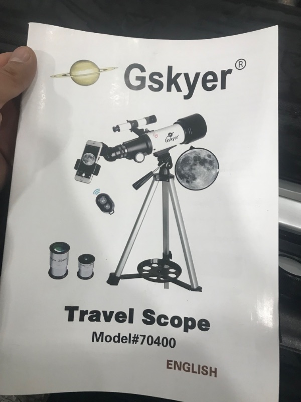 Photo 1 of Gskyer Telescope, 70mm Aperture 400mm AZ Mount Astronomical Refracting Telescope for Kids Beginners - Travel Telescope with Carry Bag, Phone Adapter and Wireless Remote