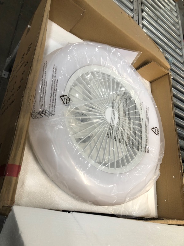 Photo 1 of 22 in. LED Indoor/Outdoor Covered Ceiling Fan with Light Kit and Remote Control
