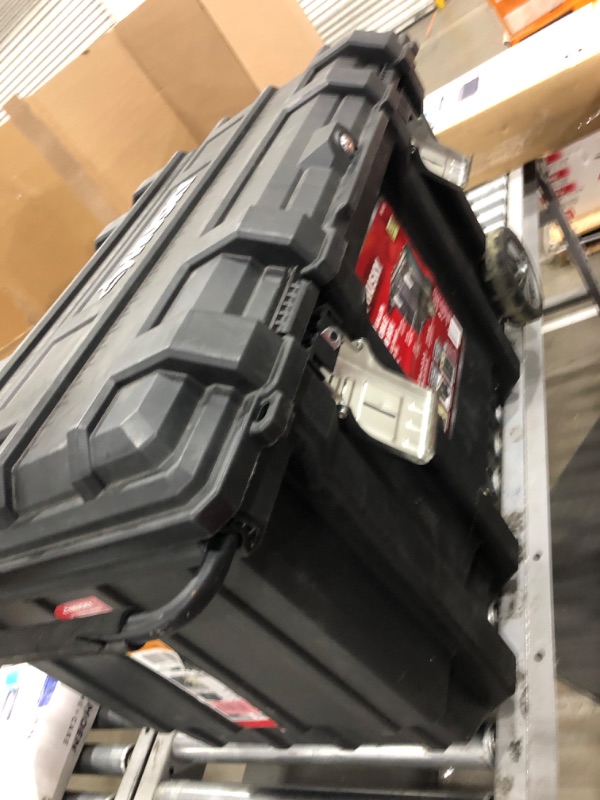 Photo 2 of 23 in. 50 Gal. Black Rolling Toolbox with Keyed Lock and Portable Hand Tool Tray