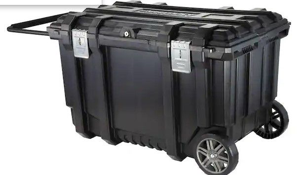 Photo 1 of 23 in. 50 Gal. Black Rolling Toolbox with Keyed Lock and Portable Hand Tool Tray
