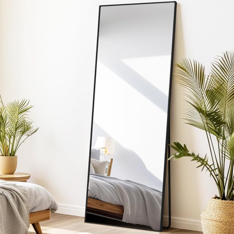 Photo 1 of  Full Length Mirror -50" x 19" Metal Frame -Black 