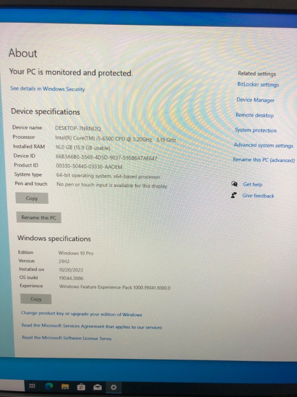 Photo 7 of HP EliteOne 800 G2 23 FHD All in One PC - Intel Core i5-6500 3.2GHz 16GB 256GB SSD DVD Webcam WiFi Windows 10 Pro (Renewed)
