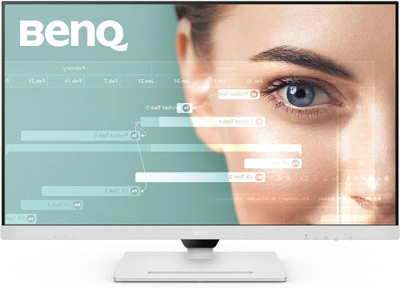 Photo 1 of BenQ GW3290QT Productivity Monitor 32" 1440p | IPS| Eye-Care Tech | 99% sRGB | Brightness Intelligence | Noise-Cancelling Mic & Speakers | Ergonomic | USB-C (65W) | USB Hub | DaisyChain,White
