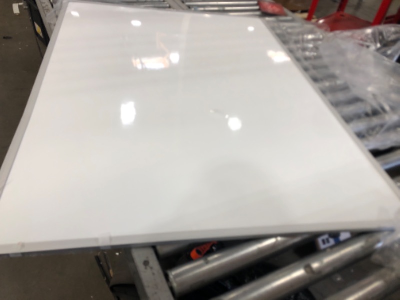 Photo 2 of DENTED BOARD**VIZ-PRO Magnetic Whiteboard/Dry Erase Board, 48 X 36 Inches, Silver Aluminium Frame
