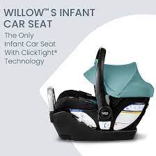 Photo 1 of Britax Willow S Infant Car Seat with Alpine Base, ClickTight Technology, Rear Facing Car Seat with RightSize System, Jade Onyx
