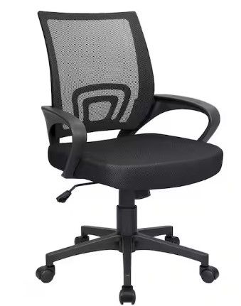 Photo 1 of LACOO Black Office Chair Ergonomic Desk Task Mesh Chair with Armrests Swivel Adjustable Height