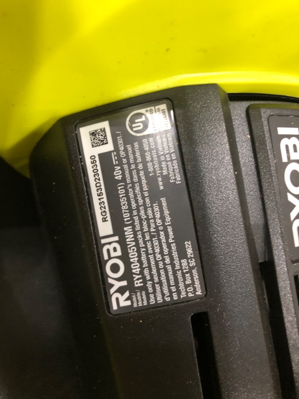 Photo 3 of ***see notes***RYOBI 40V Vac Attack Cordless Leaf Vacuum/Mulcher