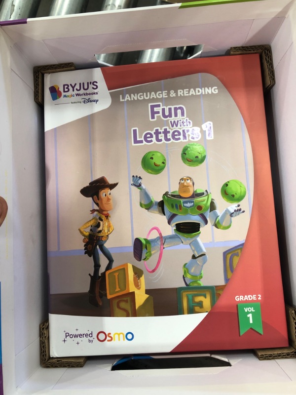 Photo 3 of BYJU’S Learning Kits: Disney, 2nd Grade Premium Edition (App + 8 Workbooks) Ages 6-8, Featuring Disney & Pixar Characters - Learn Grammar, Multiplication/Division & Writing - Osmo iPad Base Included iPad 2nd Grade