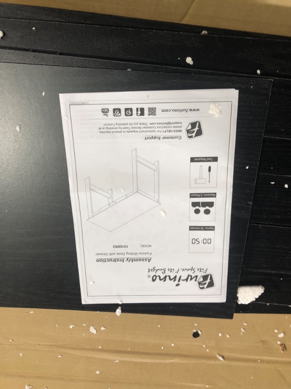 Photo 6 of ***DAMAGED - SEE PICTURES***
FURINNO Jaya Writing Desk For Residential Use With DrawerBlack