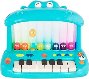 Photo 1 of B. toys- Hippo Pop- Musical Toy Keyboard – Play Piano – Songs, Sounds & Lights – Musical Instrument for Toddlers, Kids – 12 Months 