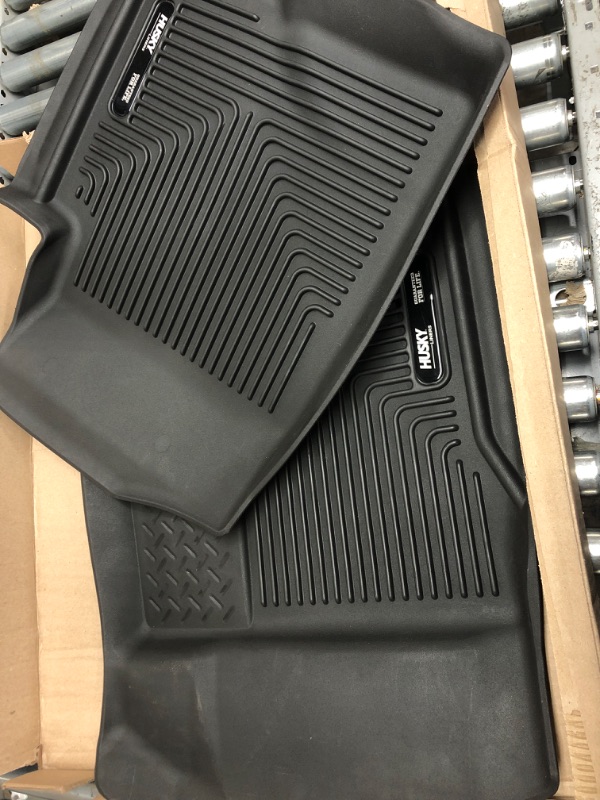 Photo 2 of Husky Liners Weatherbeater Series | Front Floor Liners - Black | 18331 | Fits 2009-2014 Ford F-150 SuperCrew/SuperCab/Standard Cab w/o Manual Transfer Case Shifter 2 Pcs