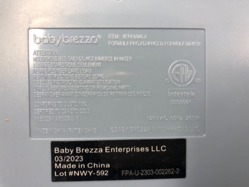 Photo 3 of Baby Brezza Formula Pro Advanced Formula Advanced, Slate