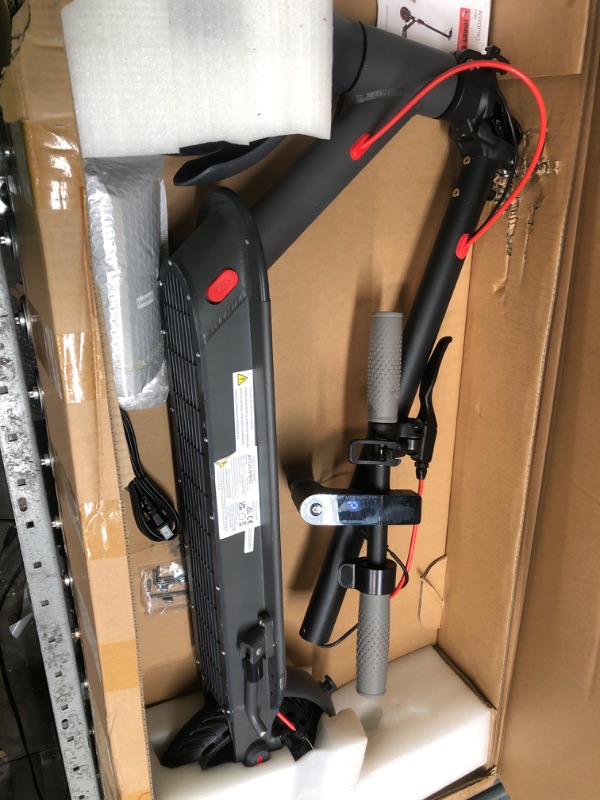 Photo 2 of ***Parts Only***AovoPro ES80 Electric Scooter - 8.5" Solid Tires,Up to 19 Miles Long-Range and 19 MPH Portable Folding Commuting Scooter for Adults with Double Braking System and App black-01