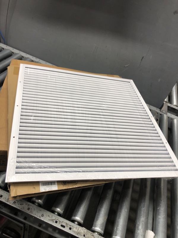 Photo 2 of 22.5"w X 22.5"h Return Air Vent Cover, Hon&Guan Aluminum Alloy Shed Vents for Interior Doors, Cold Air Return Vent Cover [Outer Dimensions: 24”x 24”h]. 24" x 24" Aluminum Alloy