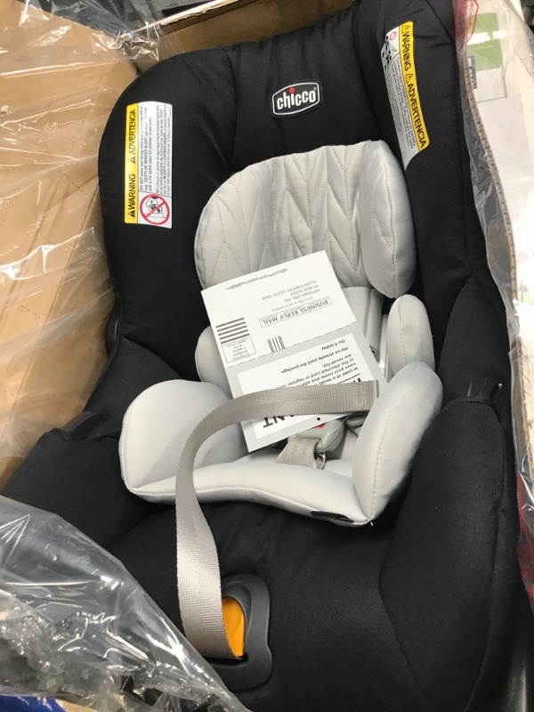 Photo 2 of Chicco KeyFit 30 ClearTex Infant Car Seat and Base, Rear-Facing Seat for Infants 4-30 lbs, Includes Infant Head and Body Support, Compatible with Chicco Strollers, Baby Travel Gear | Pewter/Grey Pewter KeyFit 30 with Cleartex Fabric