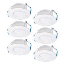 Photo 1 of 4 in. Selectable CCT Canless Integrated LED New Construction or Remodel Recessed Adjustable Gimbal Kit (6-Pack)
