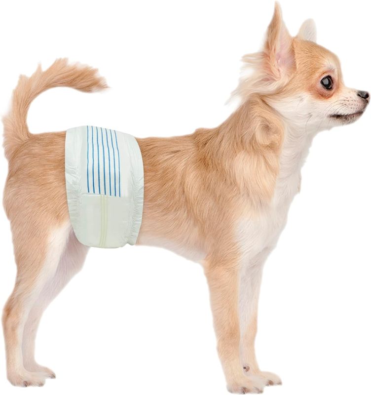 Photo 1 of BV Male Dog Wraps, 50 Counts Dog Diapers for Male Dogs, Disposable Puppy Wraps (X-Small, 50)
