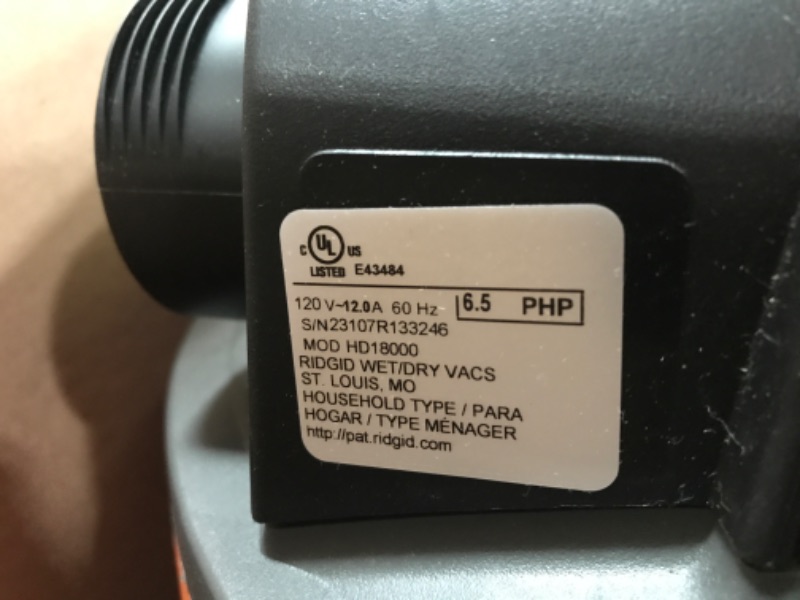 Photo 4 of 14 Gal. 6.0-Peak HP NXT Wet Dry Vac