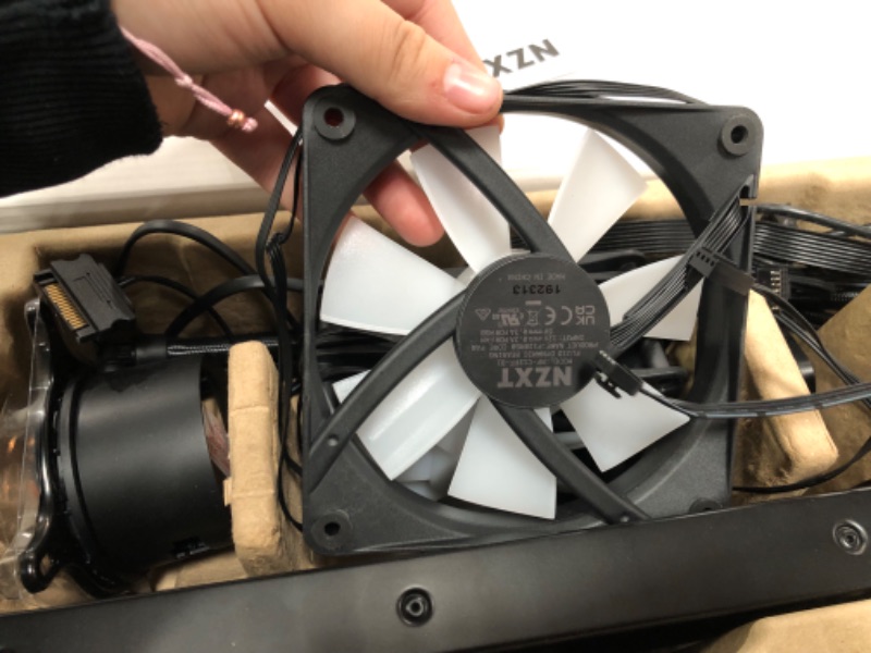 Photo 11 of NZXT Kraken 360 RGB - 360mm AIO CPU Liquid Cooler - Customizable 1.54"" Square LCD Display for Images, Performance Metrics - High-Performance Pump - 3 x F120 RGB Core Fans - Black