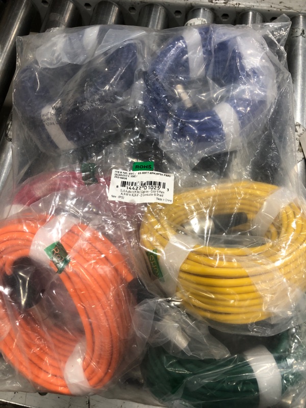 Photo 2 of GLS Audio 50ft Mic Cable Cords - XLR Male to XLR Female Colored Cables - 50' Balanced Mike Cord - 6 PACK