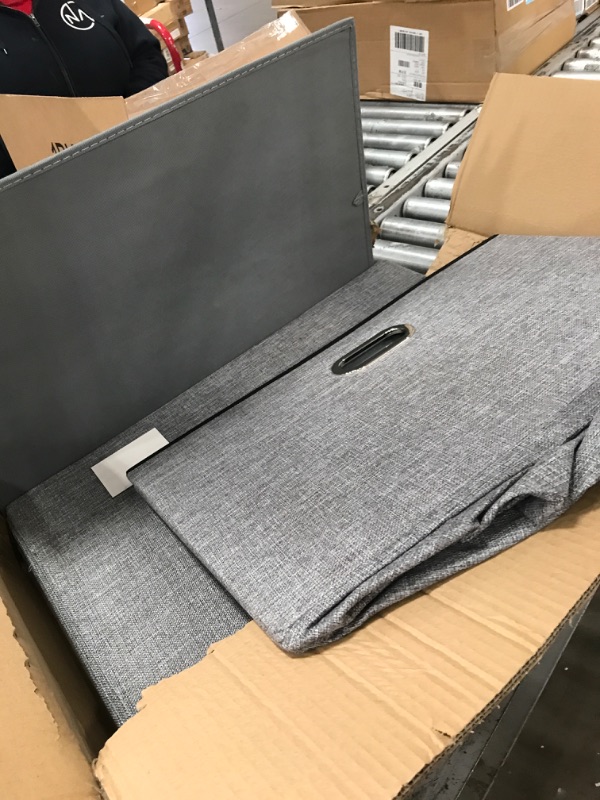 Photo 1 of 14" x 15" x 23" grey storage bins 