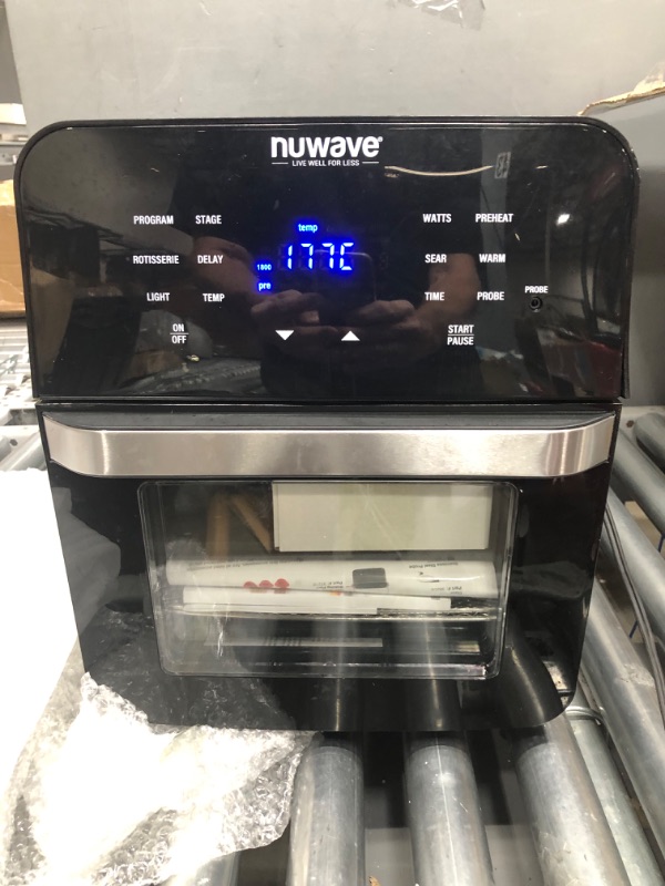 Photo 2 of 
Nuwave Brio Air Fryer Oven, 15.5Qt X-Large Family Size, SS Rotisserie Basket &Skewer-Kit, Reversible Ultra Non-Stick Grill/Griddle Plate, Powerful 1800W...
Size:15.5QT Brio