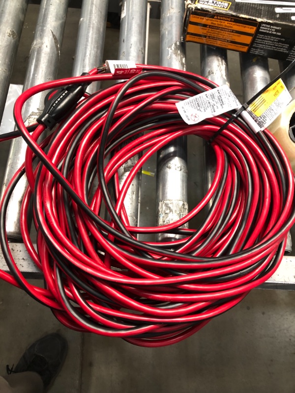 Photo 2 of 100 ft. 14/3 Indoor/Outdoor Extension Cord, Red and Black