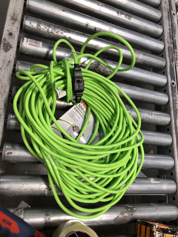 Photo 2 of 
100 ft. 16/2 Light Duty Indoor/Outdoor Extension Cord, Green