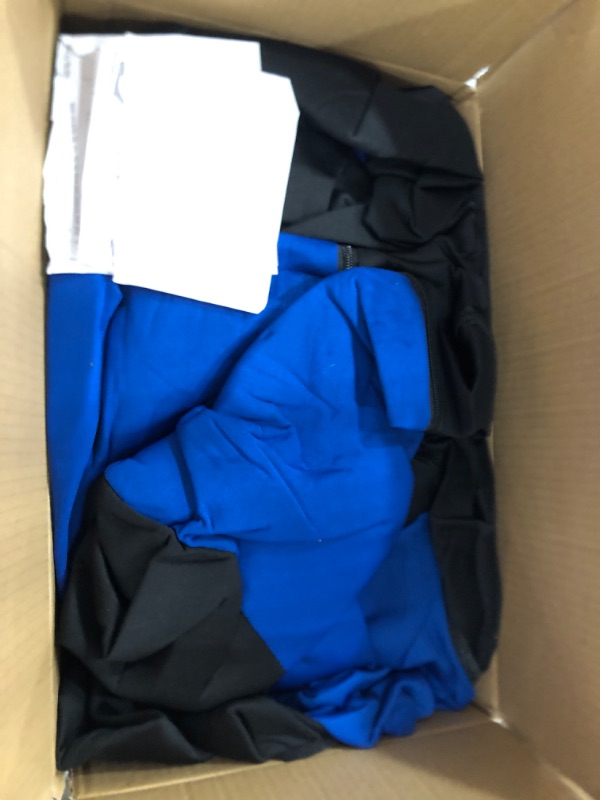 Photo 1 of BDK PolyPro Car Seat Covers Full Set in Blue on Black – Front and Rear Split Bench Car Seat Cover, Easy to Install, Interior Covers for Auto Truck Van SUV