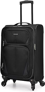 Photo 1 of U.S. Traveler Aviron Bay Expandable Softside Luggage with Spinner Wheels, Black, Carry-on 22-Inch
