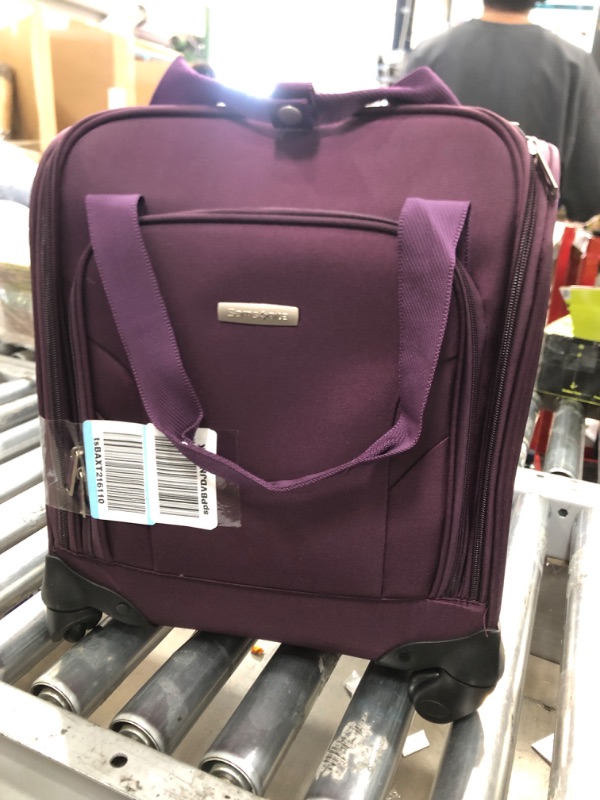 Photo 2 of Samsonite Underseat Carry-On Spinner with USB Port, Purple, One Size
