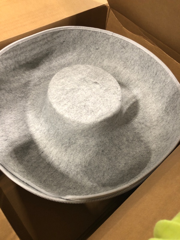 Photo 3 of CATTASAURUS Peekaboo Cat Cave for Multiple Cats & Large Cats, for Cats Up to 30 Lbs, Cat Caves for Indoor Cats, Cat Tunnel Bed, Scratch Detachable & Washable Large Donut Cat Bed Light Gray