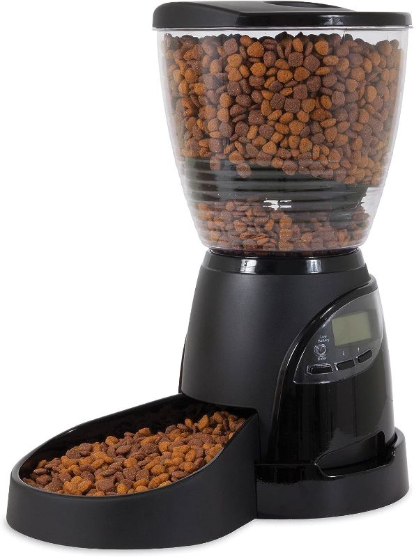 Photo 1 of Aspen Pet Lebistro Programmable Cat & Dog Feeder 2 Sizes Black (24232), 18 Cups